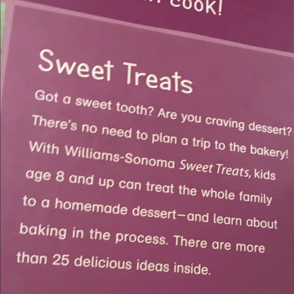 Williams-Sonoma Sweet Treats Cookbook - Purple and White